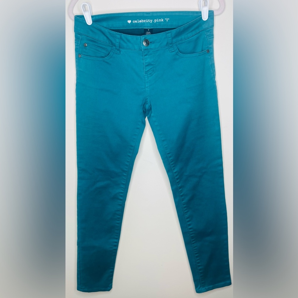 Celebrity Pink Teal Skinny Jeans